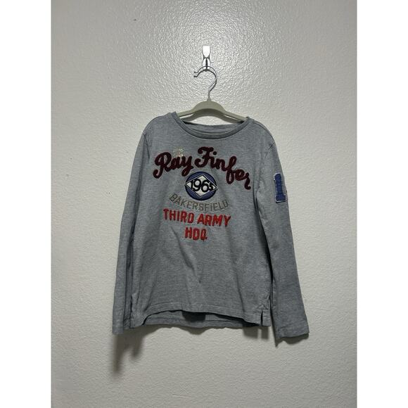 Scotch Shrunk Ray Finfer Graphic Gray Long Sleeve Top Size 6 - Picture 1 of 7
